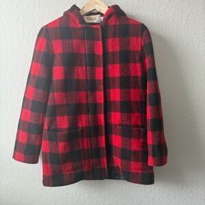Vintage Talbots Women's Buffalo Plaid Wool‎ Coat